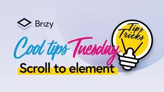 How to 'Scroll to Any Element' Instantly - Brizy Tips & Tricks