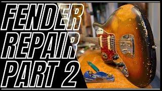 Fender Jaguar Vintage Guitar Repair Restoration Part  2