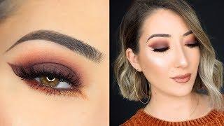 BROWN SMOKEY CAT EYE MAKEUP TUTORIAL