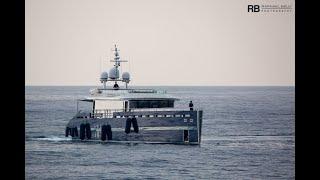 The fast (34 knots!) yacht Blade, owned by Russian billionaire Oleg Boyko