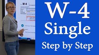 W4 Tax Form - Single.  How to fill out W4 Tax Form for Single.  W-4 Withholding Certificate New Job