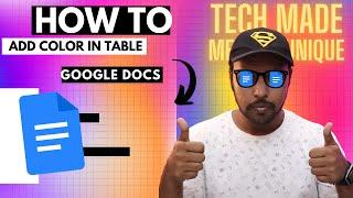 How to add color in google docs table | how to change table color in google docs