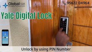 Yale Digital Smart Lock installed in Kollam, Kerala|Mobile Controlled| RFID | Number Key9562203964