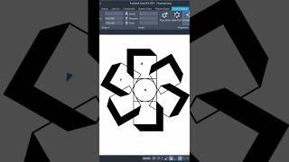 Simple AutoCAD 2D Drawing Practice #autocad2d #3dcube #logo #2ddrawing