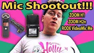 Mic Shootout!!! ZOOM H1 vs ZOOM H2n vs RODE VideoMic Me!!! - TheAndySan