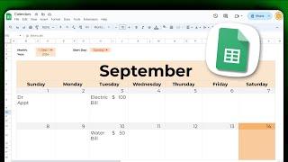 How to make a dynamic calendar in Google Sheets