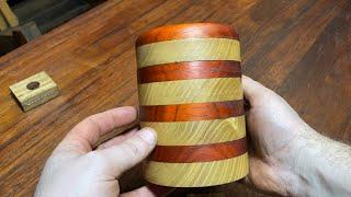 #6. Wood turned lidded box (oak + padauk)