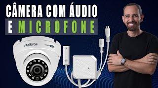 CÂMERA DE CFTV COM ÁUDIO E MICROFONE INTELBRAS