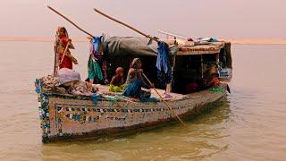 Boat House | Village Life in water | Poor Woman Routine Living in the Boat House | Village Life