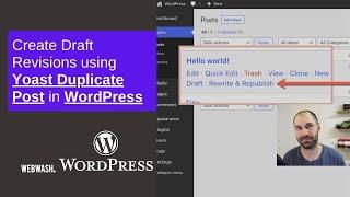 Create Draft Revisions using Yoast Duplicate Post in WordPress