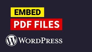 How to Embed PDF in WordPress (Super Easy!)