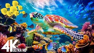 Under Red Sea 4K - Beautiful Coral Reef Fish in Aquarium, Sea Animals for Relaxation - 4K Video #164