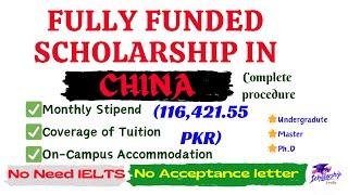 Fully Funded Scholarship in China for International Students without IELTS#studyabroad #studyinchina