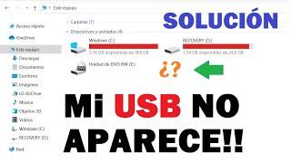 SOLUCION - NO Aparece Mi USB En Mi PC | Mi Laptop No Reconoce USB | Mostrar Dispositivo USB En Mi PC