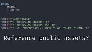 How to reference laravel public assets in blade ?