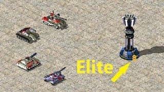 Elite Prism Tower vs Tanks - Red Alert 2