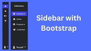 Side Menu Bar in Bootstrap 5 | Sidebar using Bootstrap 5
