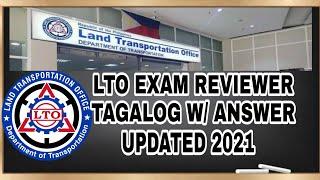 LTO EXAM REVIEWER FOR DRIVER'S LICENSE  2021 | TAGALOG