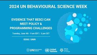 Evidence that Behavioural Science Can Meet Policy & Programming Challenges