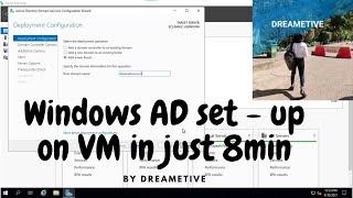 Creating Windows Server 2019 Active Directory | User creation | Group policy | in less than 8 min