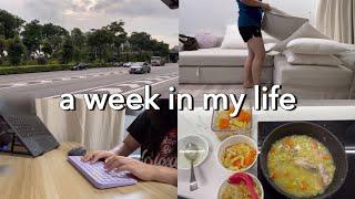 life in singapore | wfh 8-5, bulk cooking at home, changing bedsheets #singapore #wfh #vlog