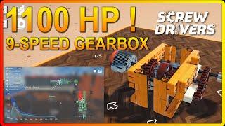 Unleashing 1100 Horsepower With A Customizable 9-speed MEGA Gearbox | Screw Drivers Gameplay Ep05