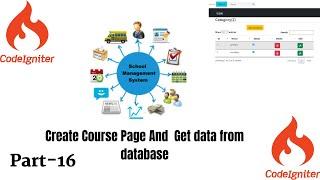 create course page and get data from database codeigniter || Tutorial|| hindi