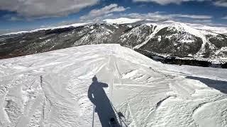 Skiing "The Spine" Arapahoe Basin Ski Area Colorado