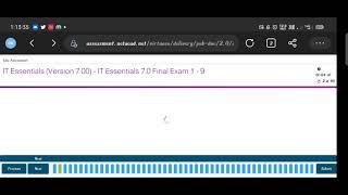 Cisco final test//chapter 1-9//it essential version 7.00//diploma//