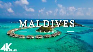 FLYING OVER MALDIVES (4K UHD) - Relaxing Music Along With Beautiful Nature Videos(4K Video Ultra HD)