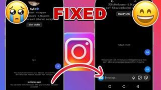 Instagram invite sent problem | you can send more messages after your invite is accepted Instagram