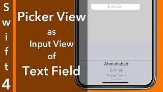 How to use UIPickerView with TextField (Swift 4 + Xcode 9.0)