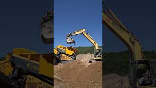 On site screening action! #dirtwork #landfill #construction #excavator #rock #buildwithberg #dirt