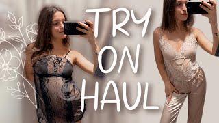 See-through lingerie Try-on Haul | Transparent Haul with Emilia