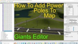 Giants Editor Tutorial | How To Add Power Poles To Your Map | Farming Simulator 19 Map