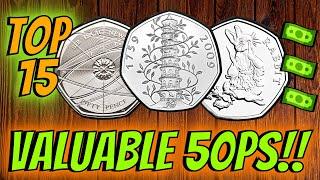 Top 15 Most Valuable and Rare 50p Coins! (UK Circulation)