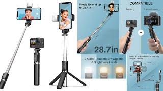 ARTOFUL Selfie Stick Tripod With Fill Light TESTING