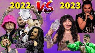 EUROVISION 2022 VS EUROVISION 2023 TOP 10 BATTLE #eurovision