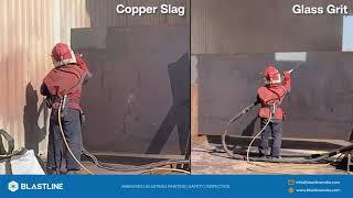 Copper Slag vs Glass Grit Abrasive Blasting