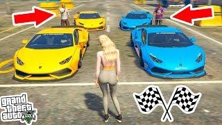 ЭСТАФЕТА ГТА 5! КОМАНДНАЯ ИГРА с DONNY! ГОНКИ НА LAMBORGHINI HURACAN В ГТА 5 ОНЛАЙН!