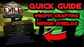 Graveyard Crafting Minion Shields for Big PROFIT  | Poe 3.24 Necropolis League