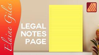 Create Customizable Legal or Lined Notes Planner Pages in Affinity Publisher