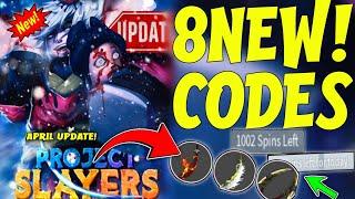 8 NEW PROJECT SLAYERS CODES MARCH 2024 - ROBLOX PROJECT SLAYERS CODES-CODES FOR PROJECT SLAYERS