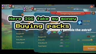 Lords Mobile- Buying Packs & Opening 2k astra/monster chests