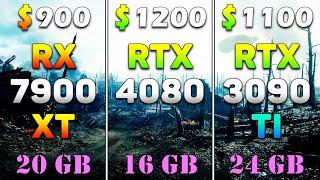 RX 7900 XT 20GB vs RTX 4080 16GB vs RTX 3090 Ti 24GB | PC Gameplay Benchmark Tested