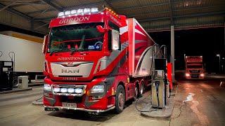 Truck Spotting UK - AT NIGHT - Exelby Services - A1(M) - #2 '4K'
