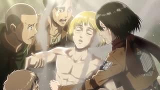 Attack On Titan - Erwin's Death And Armin's Transformation Scene (Episode 55)