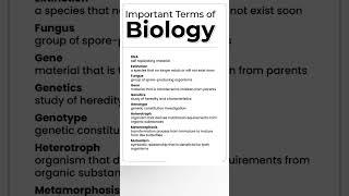 Biology basic terms  #fpsc #ppsc #cgl #chsl #upsc #gk #jobpreparation #steno #mts #ssc #css #nts