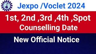 Jexpo 1st ,2nd,3rd,4th phase Counselling Date | Voclet Counselling Date 2024 #jexpocounsellingdate24