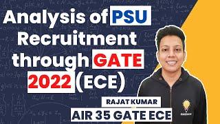 Analysis of PSU recruitment through GATE 2022 (ECE) | All Information